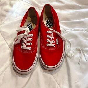 *NEW* Vans Bold Red Canvas Shoes